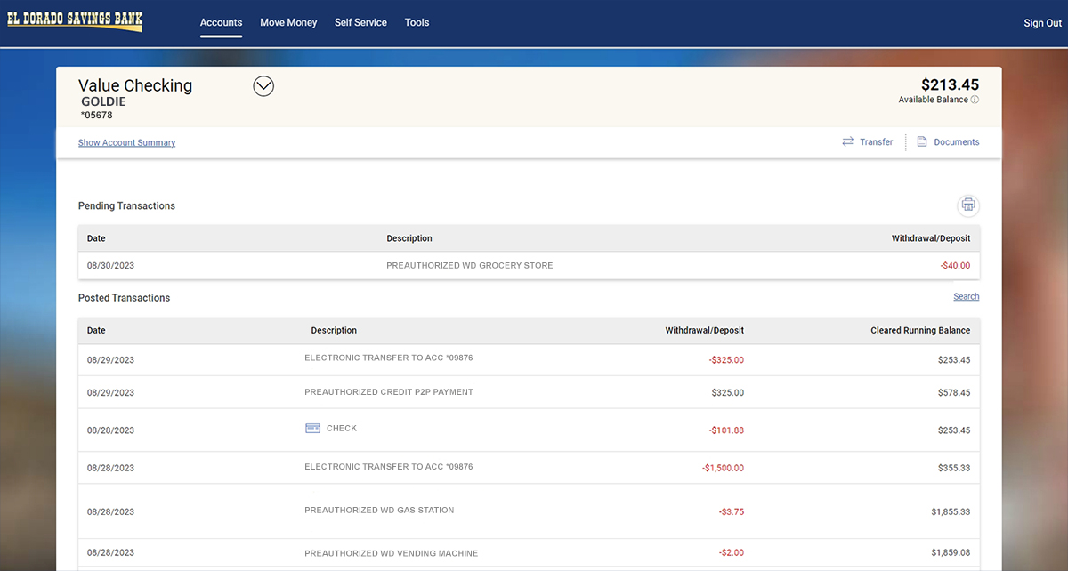 Transaction History Transaction History